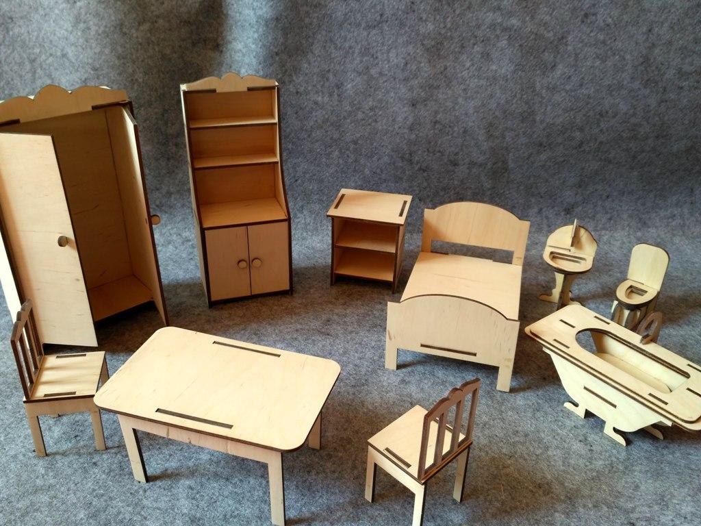 Кукольная ЭКО мебель (10 предметов) - фото 1 - id-p74482728