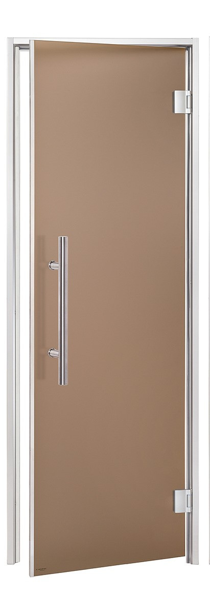 Дверь Andres Lux Bronze для турецкой бани (Размер: 69x189 см., Стекло - Бронза, Короб - Алюминий, Без порога) - фото 2 - id-p74465244