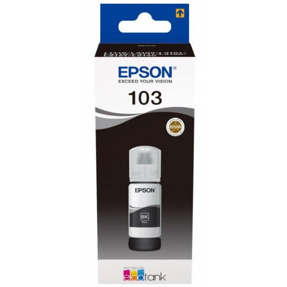 Чернила Epson 103 Black для L3100/L3101/L3110/L3150 C13T00S14A - фото 1 - id-p74484620