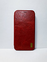 Кожаный защитный чехол-книжка для iPhone 11 "XO", красный