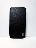 Кожаный защитный чехол-книжка для iPhone 11 "XO", черный