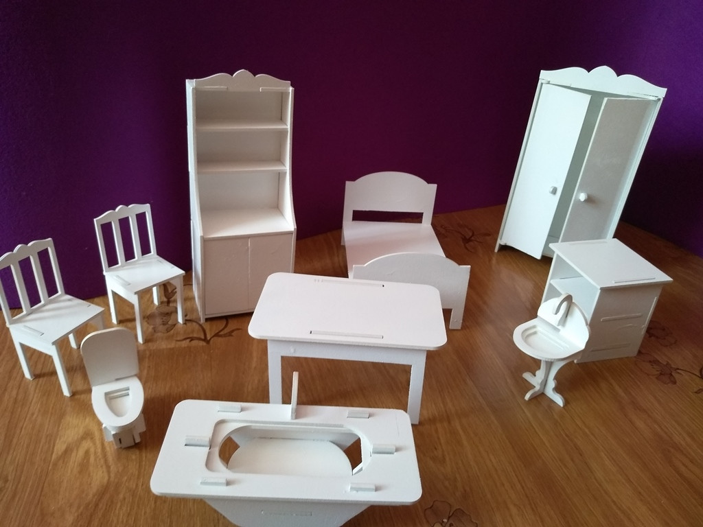 Кукольная мебель (9 предметов) - фото 1 - id-p74505548