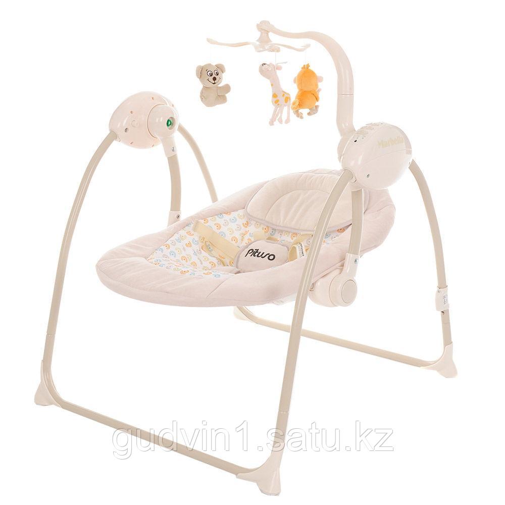 PITUSO электрокачели MARBE BEIGE/Бежевый КРУГИ TY-008