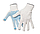 Перчатки х/б OfficeClean, стандарт,с точечным ПВХ-покрытием,4 нитки, белые, фото 2