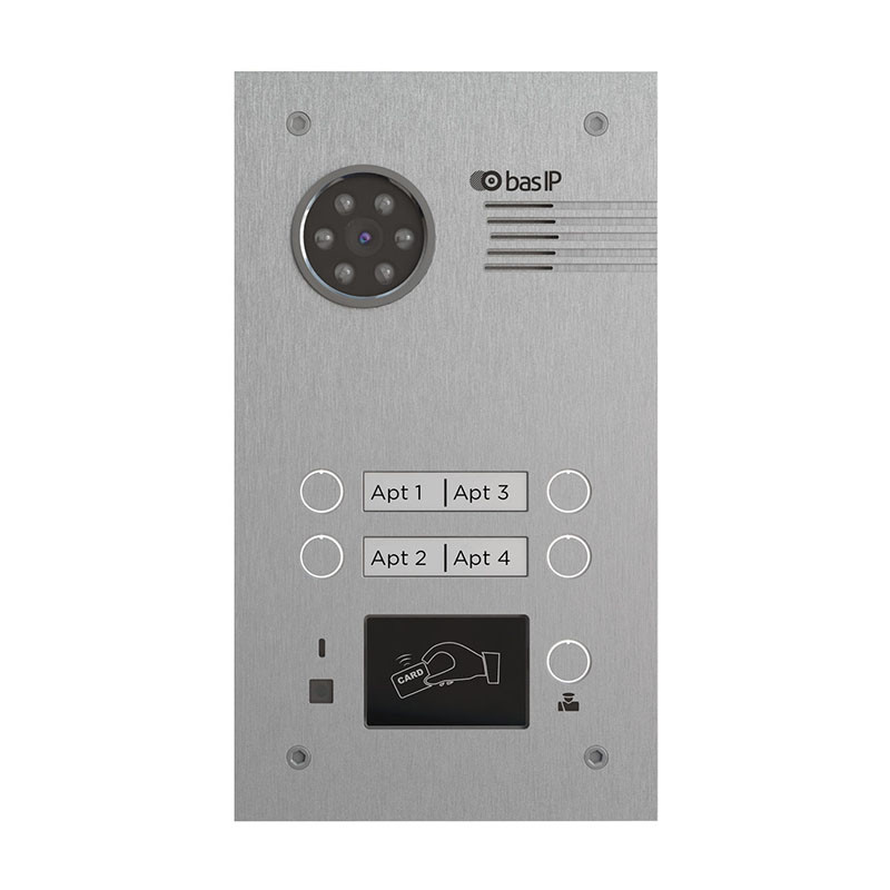 Вызывная панель на 4 абонента BA-04BD SILVER