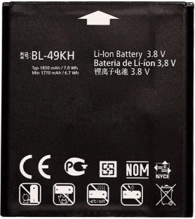 Заводской аккумулятор для LG P930 (BL-49KH, 2850mAh)