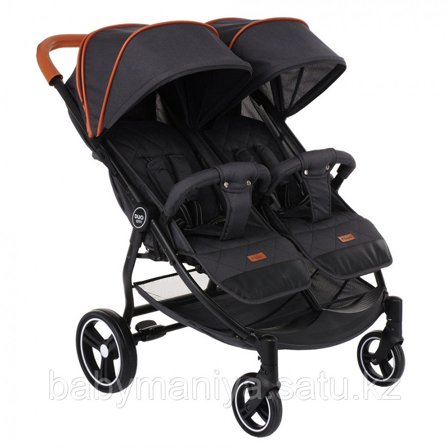 Коляска для двойни Pituso Duocity Black/Чёрный