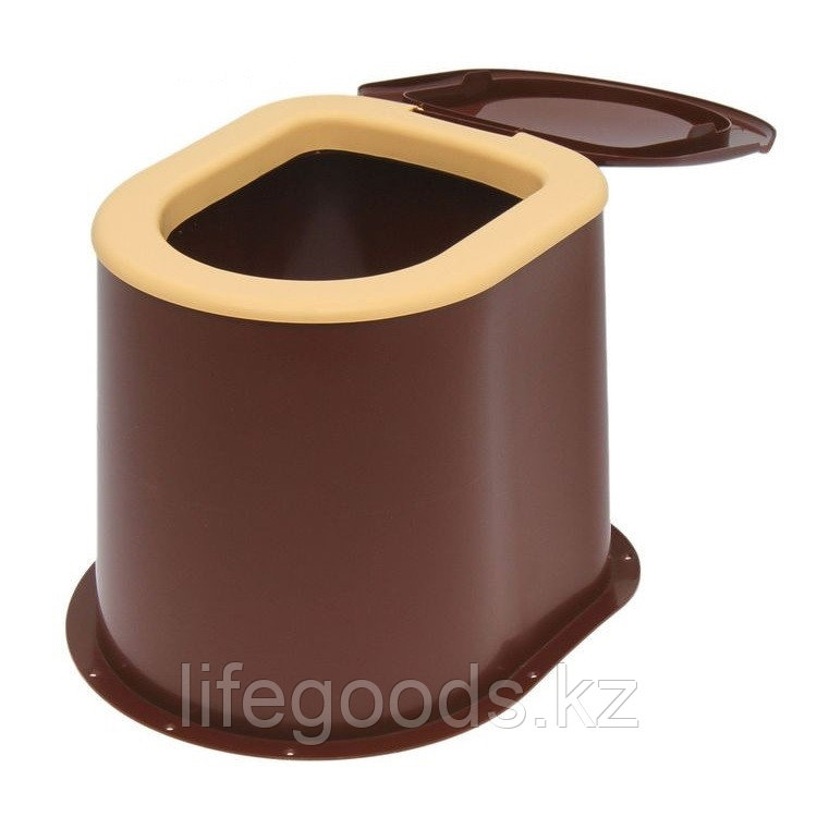 Унитаз - стульчак для дачного туалета пластиковый (коричневый), М1295 - фото 7 - id-p74873643