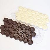 Форма для шоколада пластиковая "Плитка сотовая"