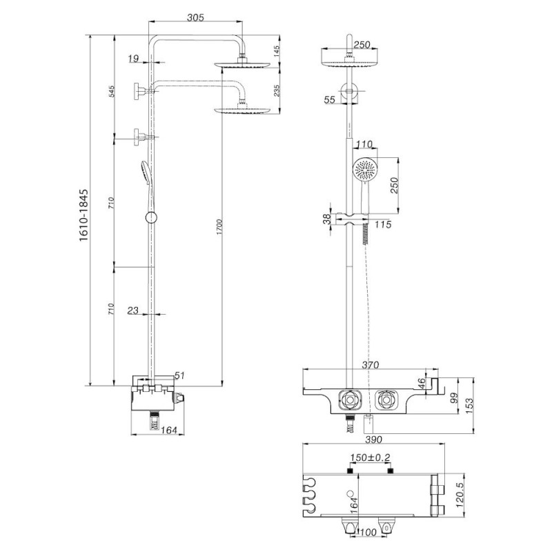 Смеситель Lemark Tropic LM7008С для ванны и душа, термостатический - фото 2 - id-p74886927