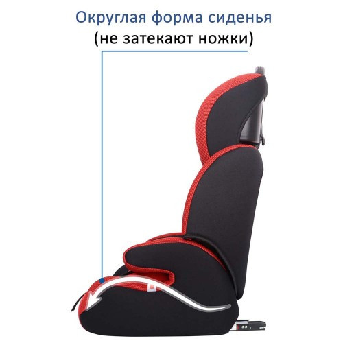 Детское автомобильное кресло SIGER "Стар ISOFIX" красный, 1-12 лет, 9-36 кг, группа 1/2/3