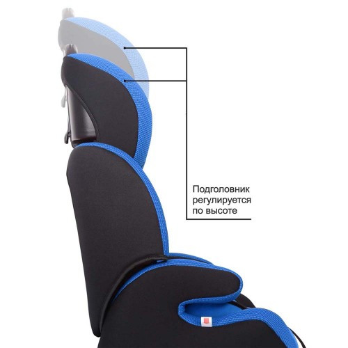 Детское автомобильное кресло SIGER "Стар ISOFIX" синий, 1-12 лет, 9-36 кг, группа 1/2/3
