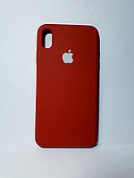 Защитный чехол для iPhone Xs Max Soft Touch силиконовый, темно красный