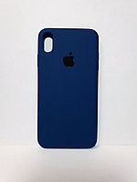 Защитный чехол для iPhone Xs Max Soft Touch силиконовый, темно синий