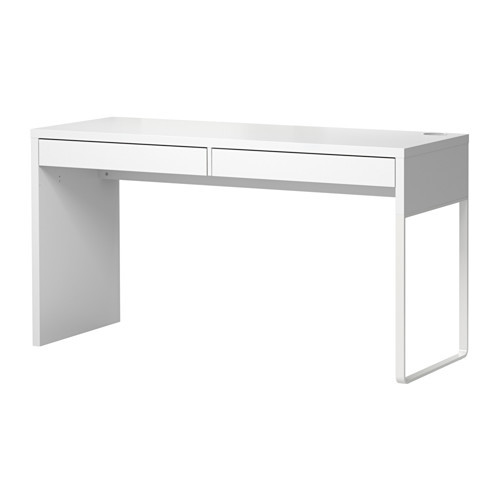 Письменный стол МИККЕ белый 142x50 см ИКЕА, IKEA Казахстан