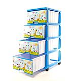 Детский пластиковый комод Dunya На Лужайке Голубой, фото 3