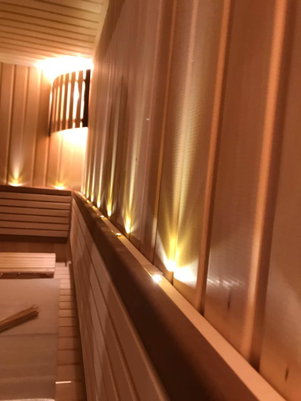 Светодиодное точечное освещение для инфракрасной сауны Sauna LedLight Gold (золотые линзы, 12V, 6 точек) - фото 5 - id-p74921697
