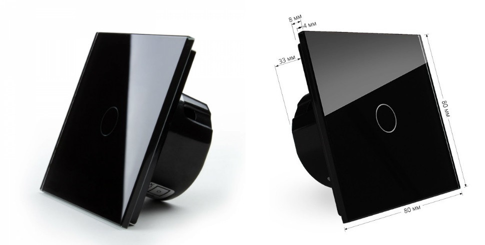 Сенсорный выключатель Touch Me Black (однолинейный, черный) для инфракрасной сауны - фото 3 - id-p74955451