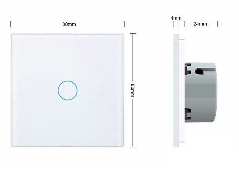 Сенсорный выключатель Touch Me White (однолинейный, белый) для инфракрасной сауны - фото 3 - id-p74957716