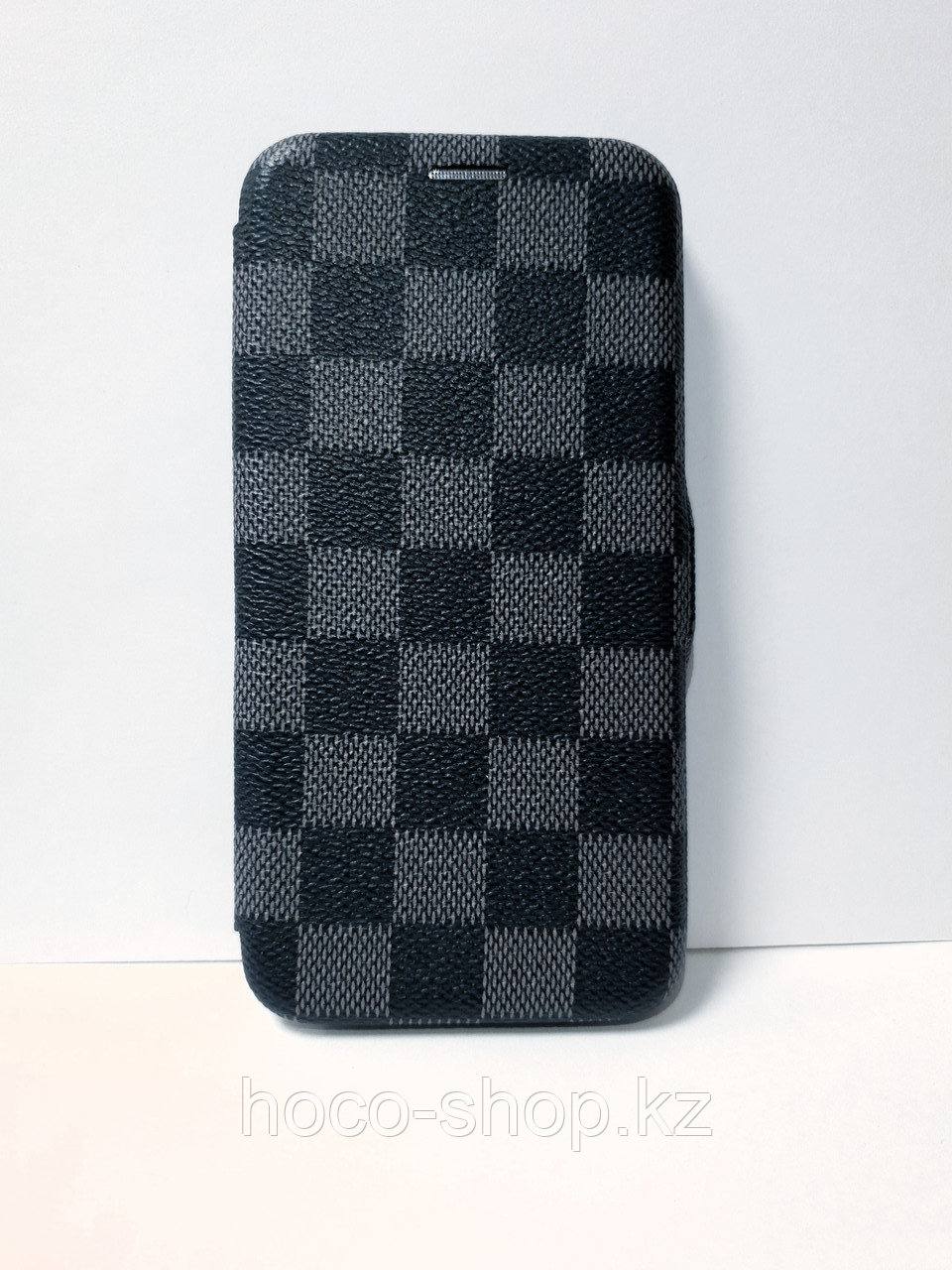 Защитный чехол-книжка для iPhone Xs Max кожаный, серый
