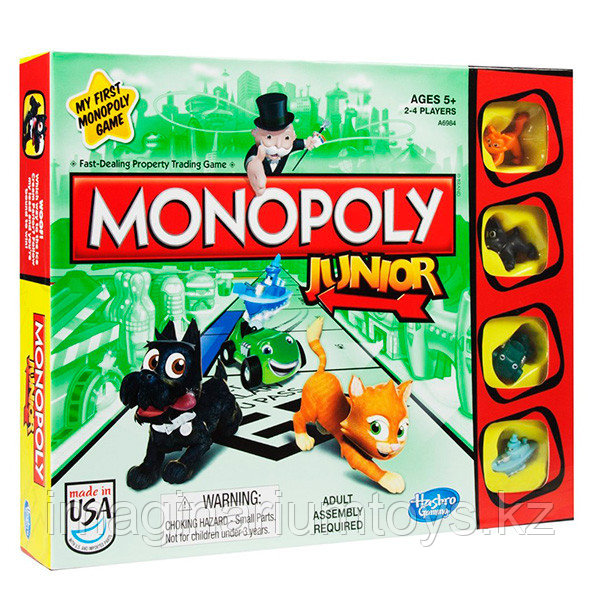 Моя первая Монополия настольная игра Hasbro Monopoly, фото 1