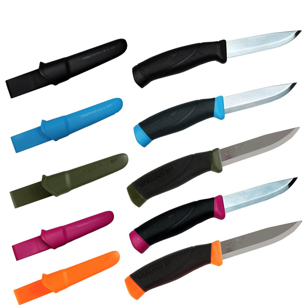 Нож MORA COMPANION зеленый, черный, синий, розовый, оранжевый, темно-зеленый