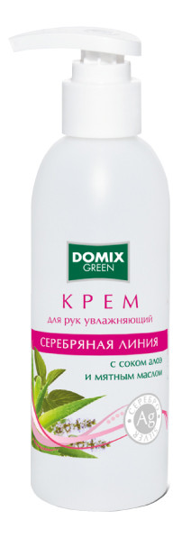 Крем для рук соком алоэ и мятным маслом DOMIX, 200 мл