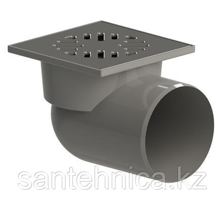 Трап РР 150*150 мм Дн110 гор. нерж. сталь с гидрозатвором (17), фото 1