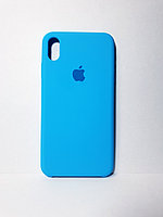 Защитный чехол для iPhone X/Xs Soft Touch силиконовый, голубой