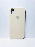 Защитный чехол для iPhone X/Xs Soft Touch силиконовый, молочный