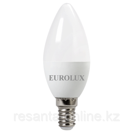 Лампа светодиодная EUROLUX LL-E-C37-5W-230-2,7K-E14, фото 1