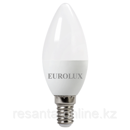 Лампа светодиодная EUROLUX LL-E-C37-6W-230-2,7K-E14, фото 2