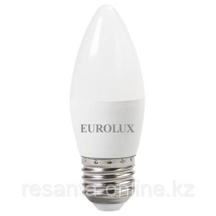 Лампа светодиодная EUROLUX LL-E-C37-6W-230-2,7K-E27, фото 1