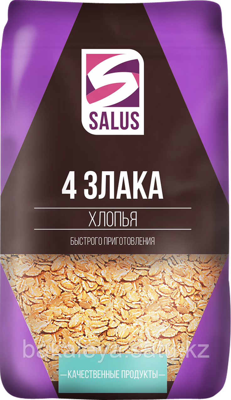 Смесь хлопьев 4 злака 400 гр Salus