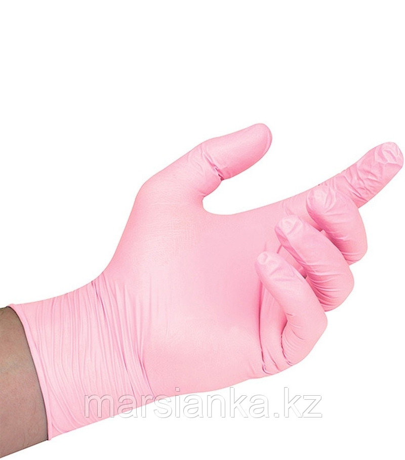 Перчатки UNIX Medical, нитриловые (розовые) размер S, 100шт.