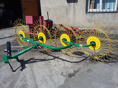 Грабли-ворошилки пятиколесные