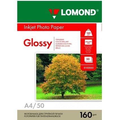 A4/160грамм/50листов/глянцевая 1-сторон.(0102055) LOMOND