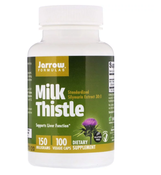Jarrow Formulas, Расторопша, 150 мг, 100 вегетарианских капсул