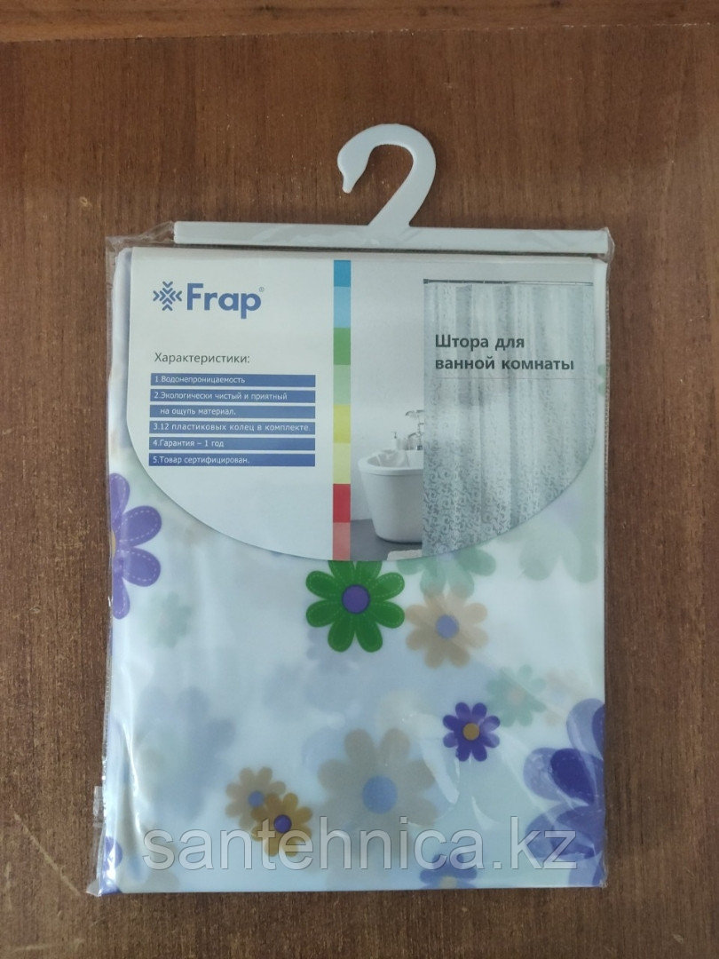 FRAP F8851 Шторка для ванны 180*200 полиэт. рисунок