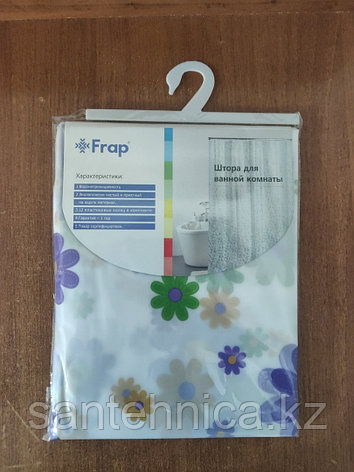 FRAP F8851 Шторка для ванны 180*200 полиэт. рисунок, фото 1