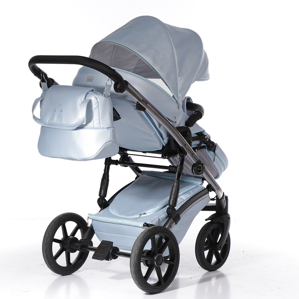 Детская коляска Pituso Pituso Cristal Голубой, Рама Silver