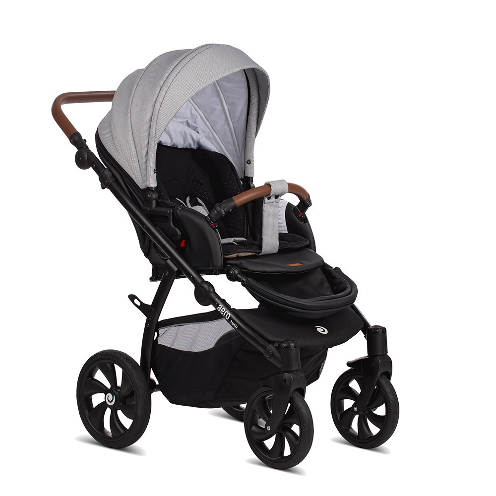 Коляска Tutis Aero 2 в 1 2019 Кожа черная