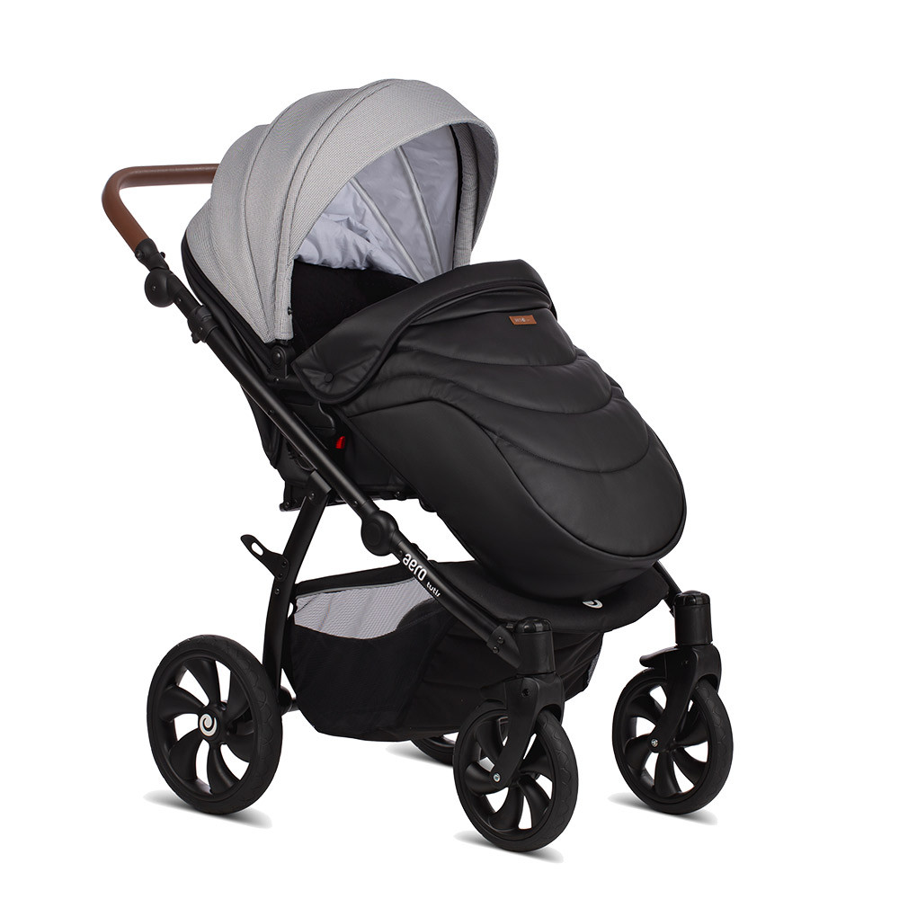 Коляска Tutis Aero 2 в 1 2019 Кожа черная