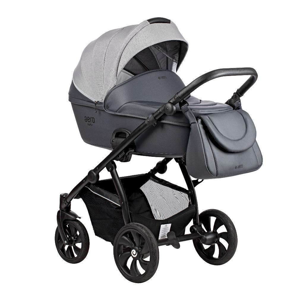 Коляска Tutis Aero Reflective 2 в 1 2019 Тёмно-серый Кожа