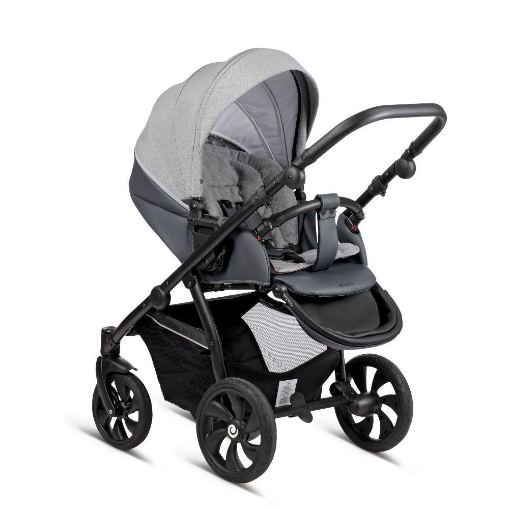 Коляска Tutis Aero Reflective 2 в 1 2019 Тёмно-серый Кожа