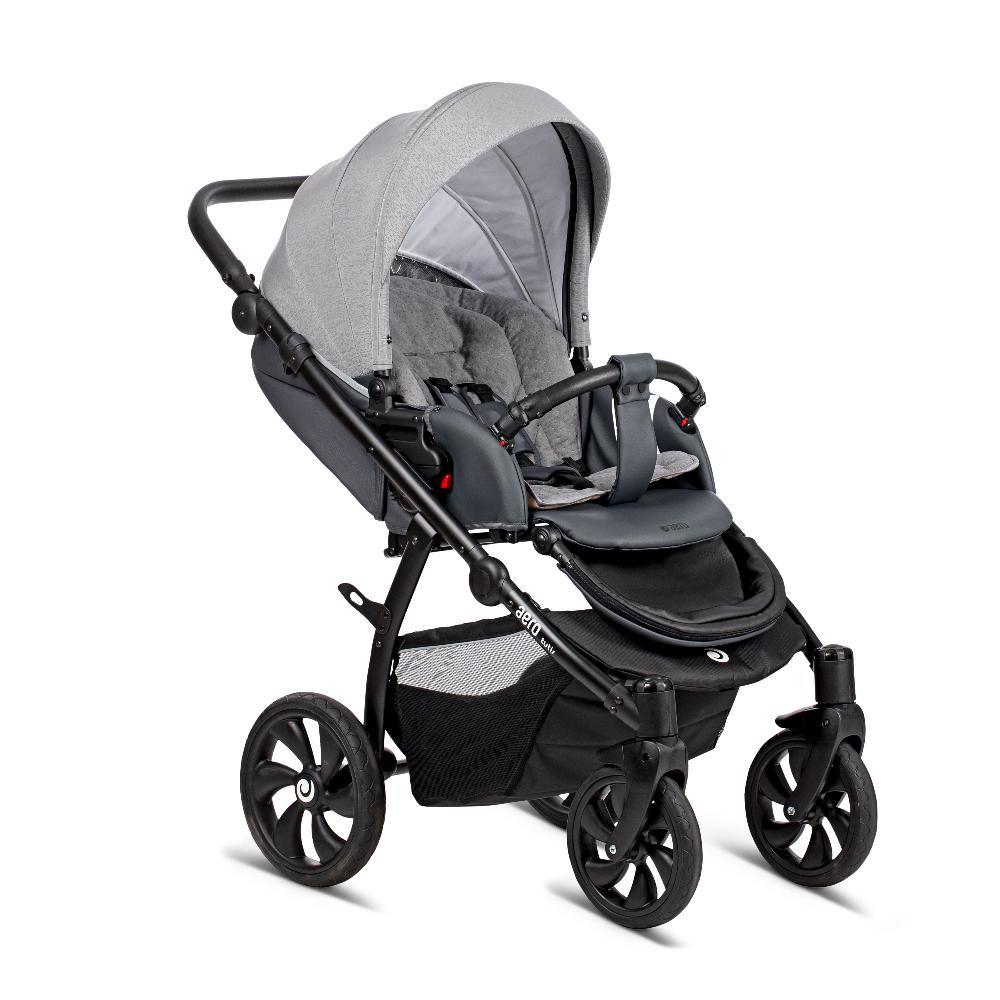Коляска Tutis Aero Reflective 2 в 1 2019 Тёмно-серый Кожа