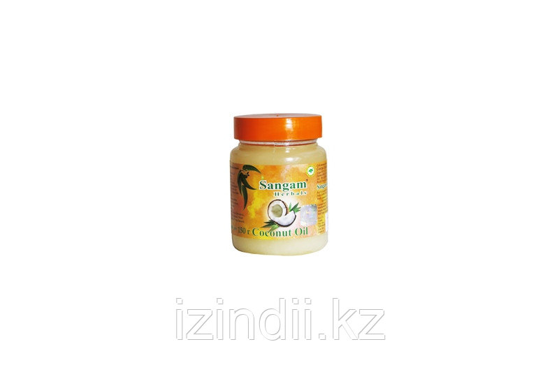 Кокосовое масло нерафинированное, холодного отжима, пищевое ,150 мл, Coconut Oil, Sangam