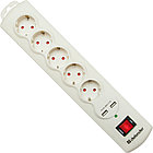 Сетевой фильтр Defender DFS 951 6 розеток, 2 порта USB 1.5 м