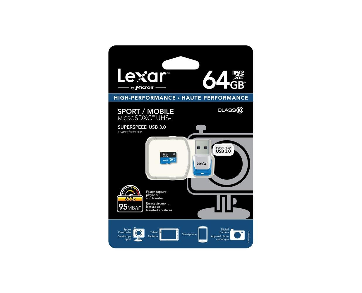 Карта памяти Lexar 64GB microSDXC 95MB/s - фото 3 - id-p75069044