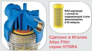 Фильтр механической очистки Atlas Hydra 3/4 - RLH-90 мкр., - фото 2 - id-p49923598